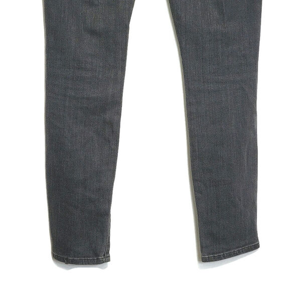 Paige Verdugo Ankle Gray Skinny Jean Mid Rise Distressed Knee Zip Ankle Denim 26 - Picture 9 of 12